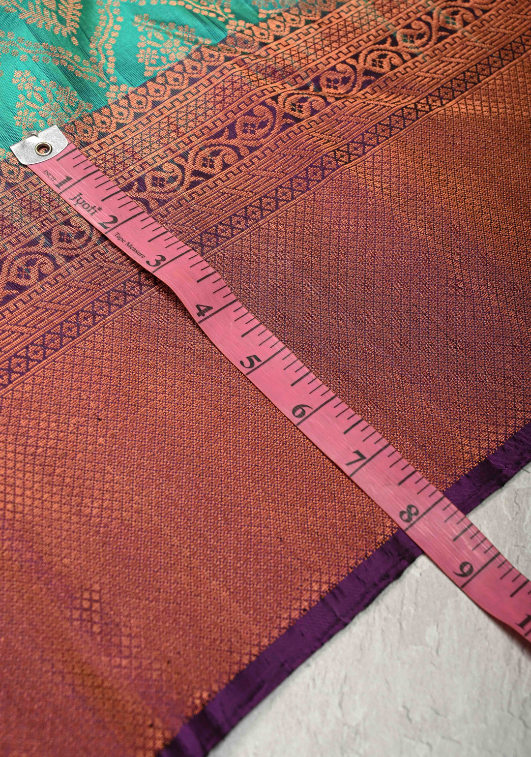 Irish Green Brocade Kanjivaram Soft Silk Saree with Contrast Zari Border | SILK MARK CERTIFIED
