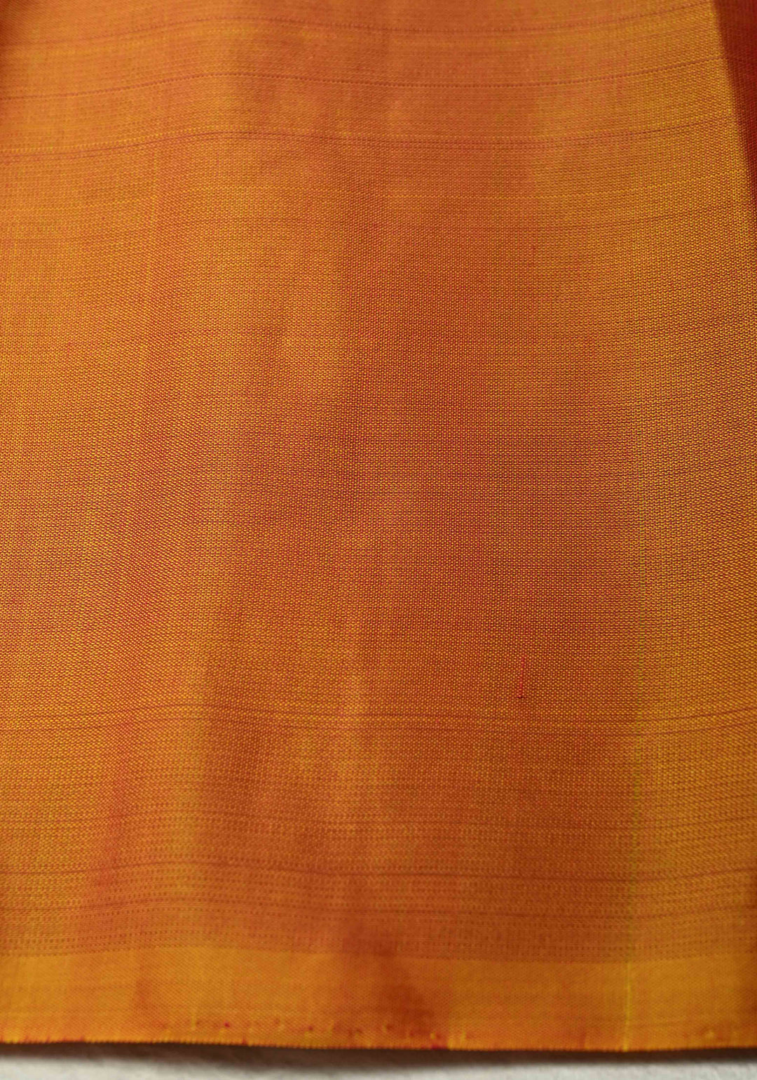 Peacock Blue Dual tone Borderless Kanjivaram Soft Silk Saree with Gold-Silver Buttas and Contrast Pallu | SILK MARK CERTIFIED