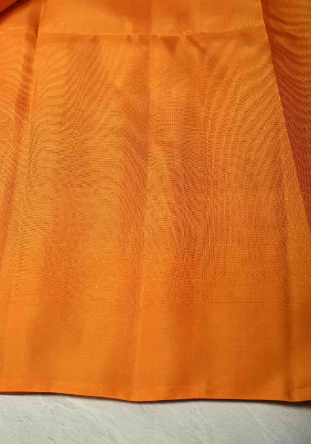 Red Kanjivaram Soft Silk Saree with Resham Butta and Contrast Orange Border | SILK MARK CERTIFIED