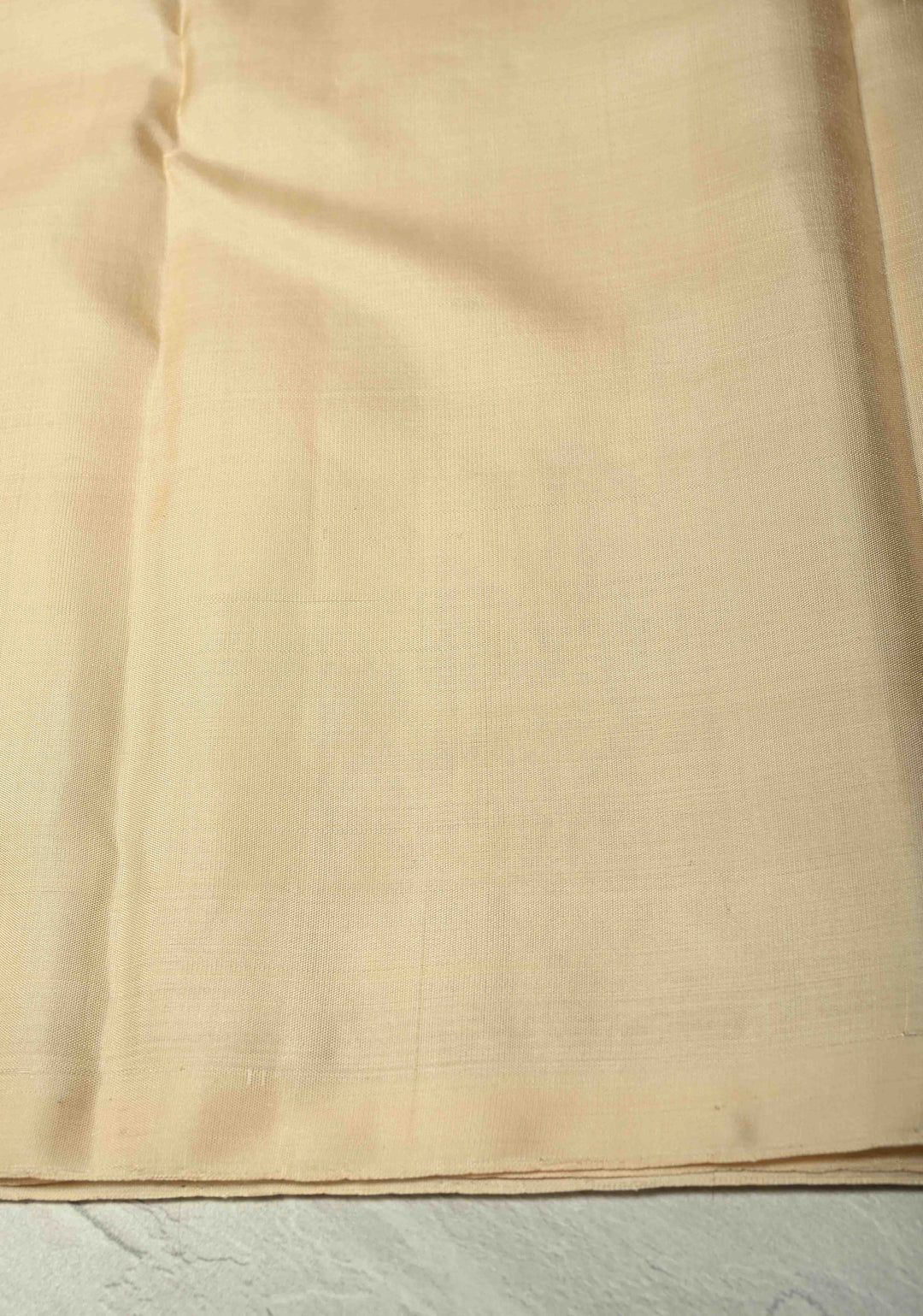 Off White Kanjivaram Soft Silk Saree with Floral Zari Buttas and Meenakari Cross Stitch Temple Border | SILK MARK CERTIFIED