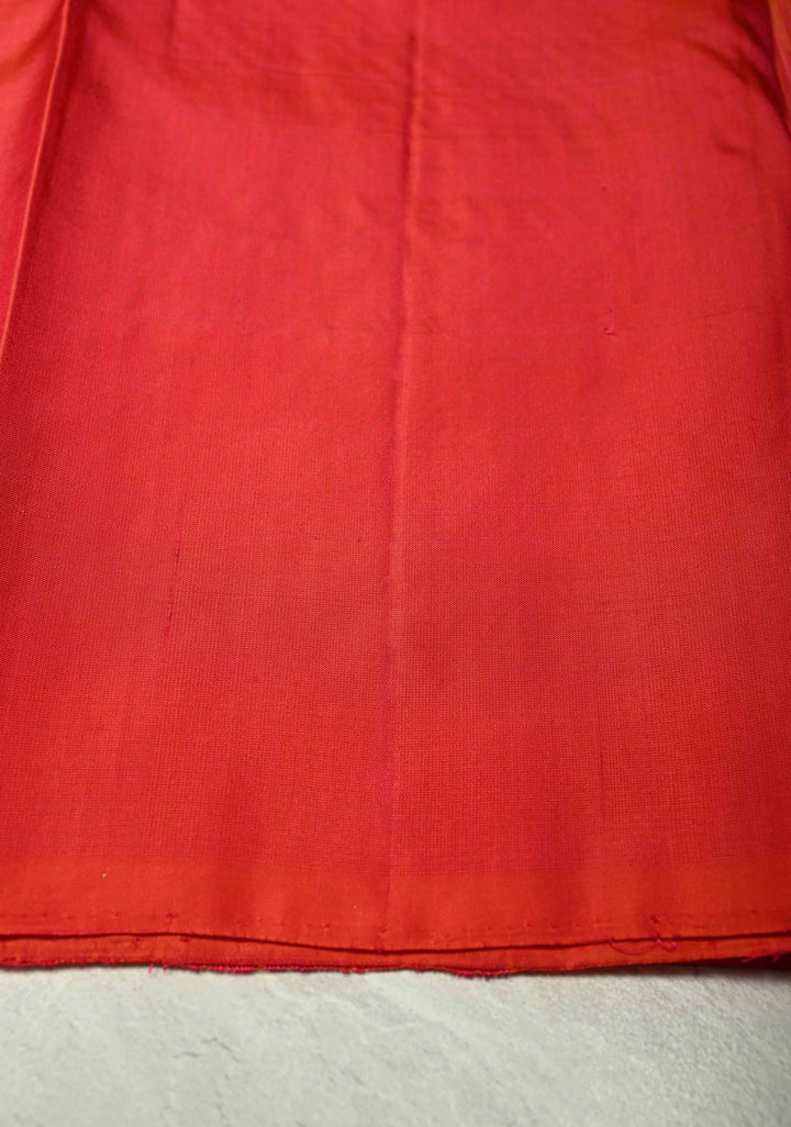 Mustard Yellow Kanjivaram Soft Silk Saree with Brocade Jaal and Contrast Zari Border | SILK MARK CERTIFIED