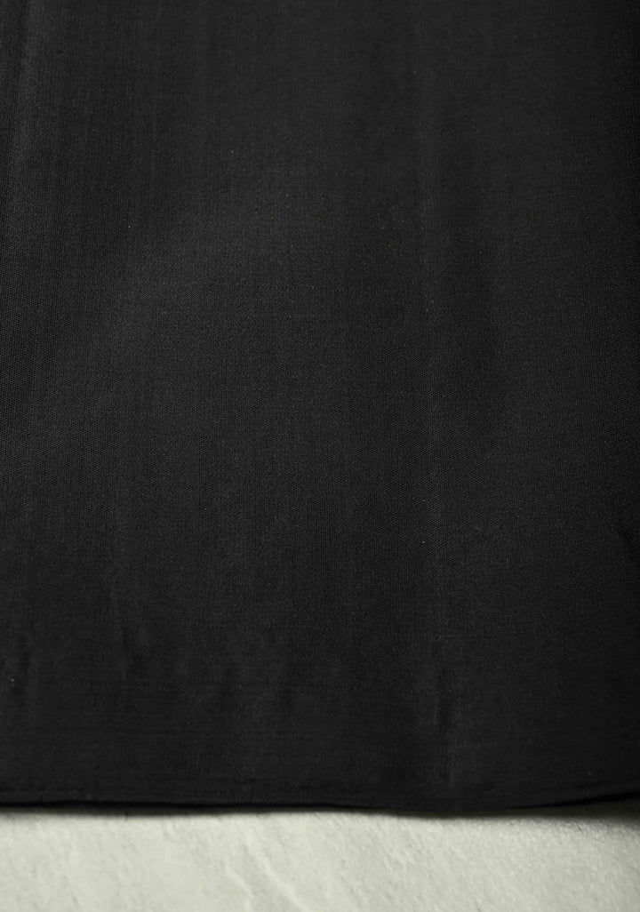 Black Kanjivaram Soft Silk Saree with Floral Zari Buttas and Temple Zari Border | SILK MARK CERTIFIED