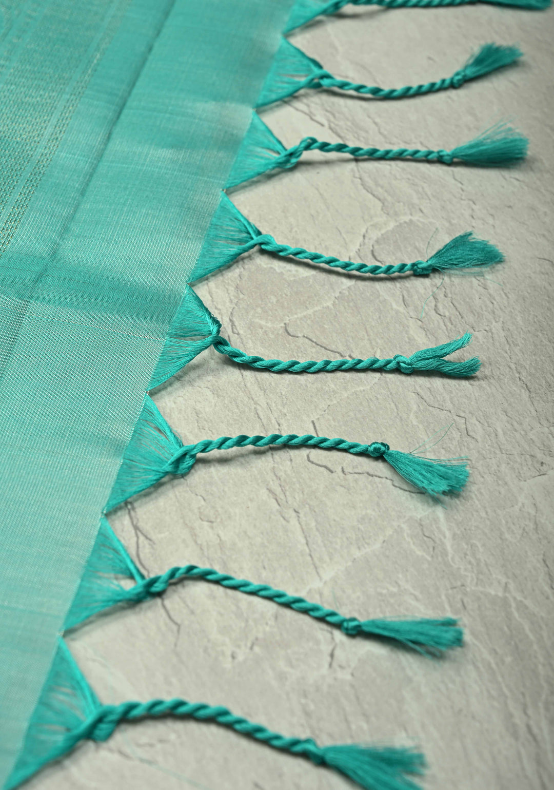 Cream Zari Stripes on Kanjivaram Soft Silk Saree with Zari Buttas and Contrast Border | SILK MARK CERTIFIED