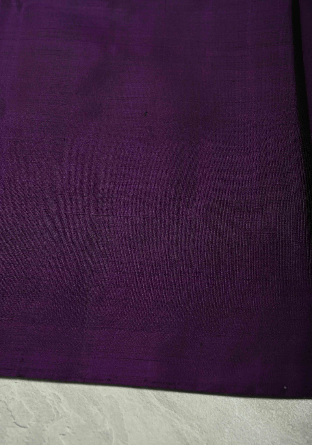 Eggplant Purple Dual Tone Kanjivaram Soft Silk Saree with Chunri Buttis and Procession Zari Border | SILK MARK CERTIFIED