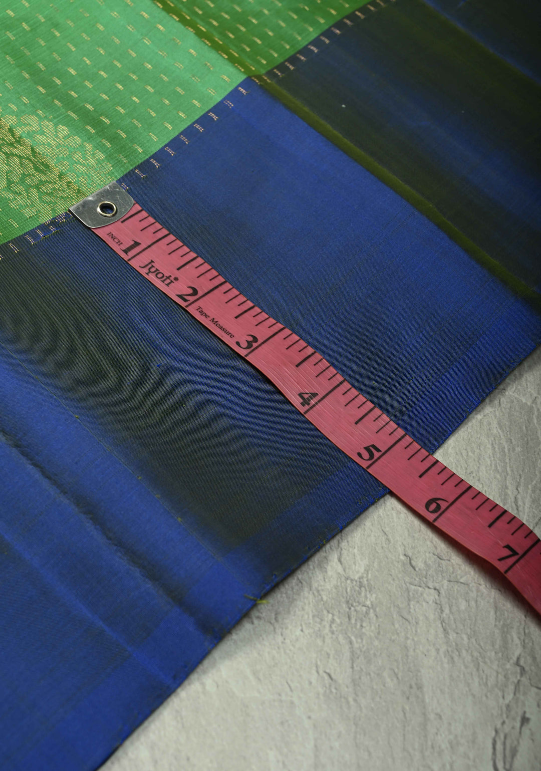 Spring Green Zari Stripes on Kanjivaram Soft Silk Saree with Zari Buttas and Contrast Border | SILK MARK CERTIFIED