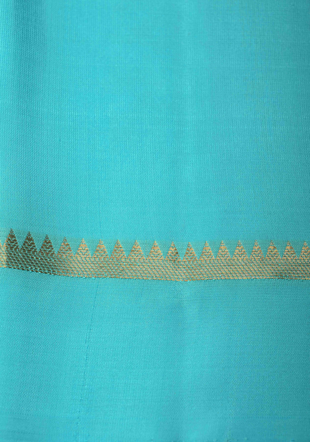 Cyan Kanjivaram Soft Silk Saree with Floral Zari Buttas and Zari Pallu | SILK MARK CERTIFIED