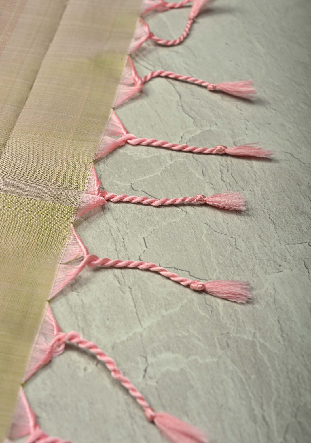 Parrot Green Zari Stripes on Kanjivaram Soft Silk Saree with Zari Buttas and Contrast Border | SILK MARK CERTIFIED