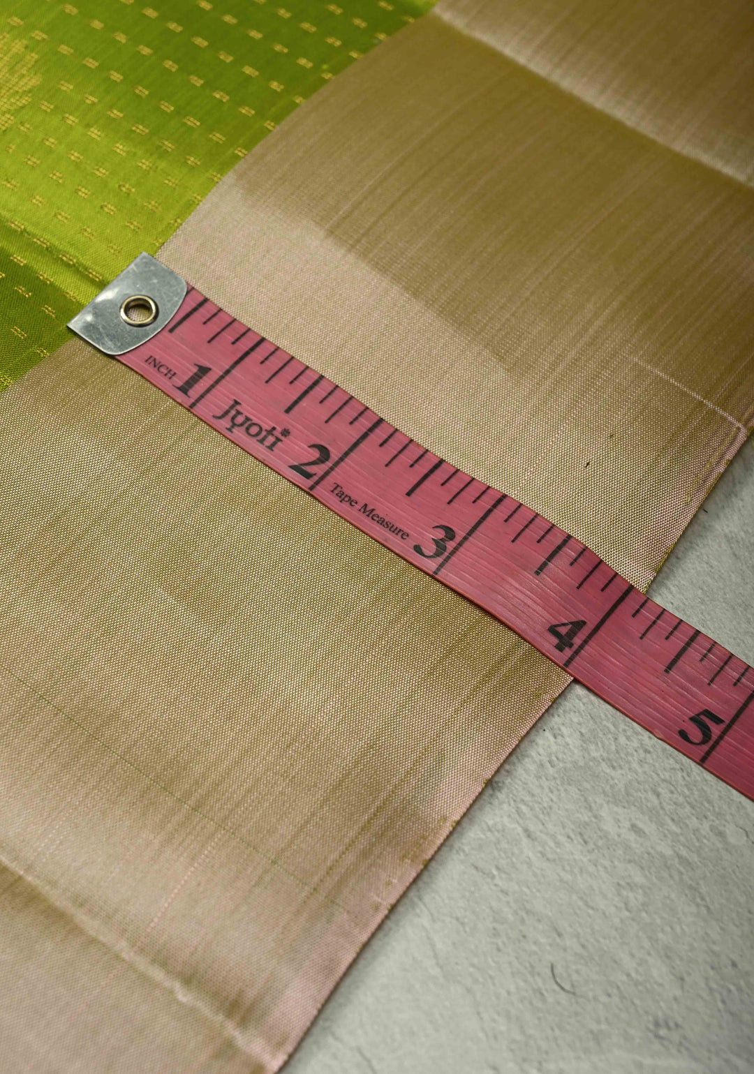 Parrot Green Zari Stripes on Kanjivaram Soft Silk Saree with Zari Buttas and Contrast Border | SILK MARK CERTIFIED