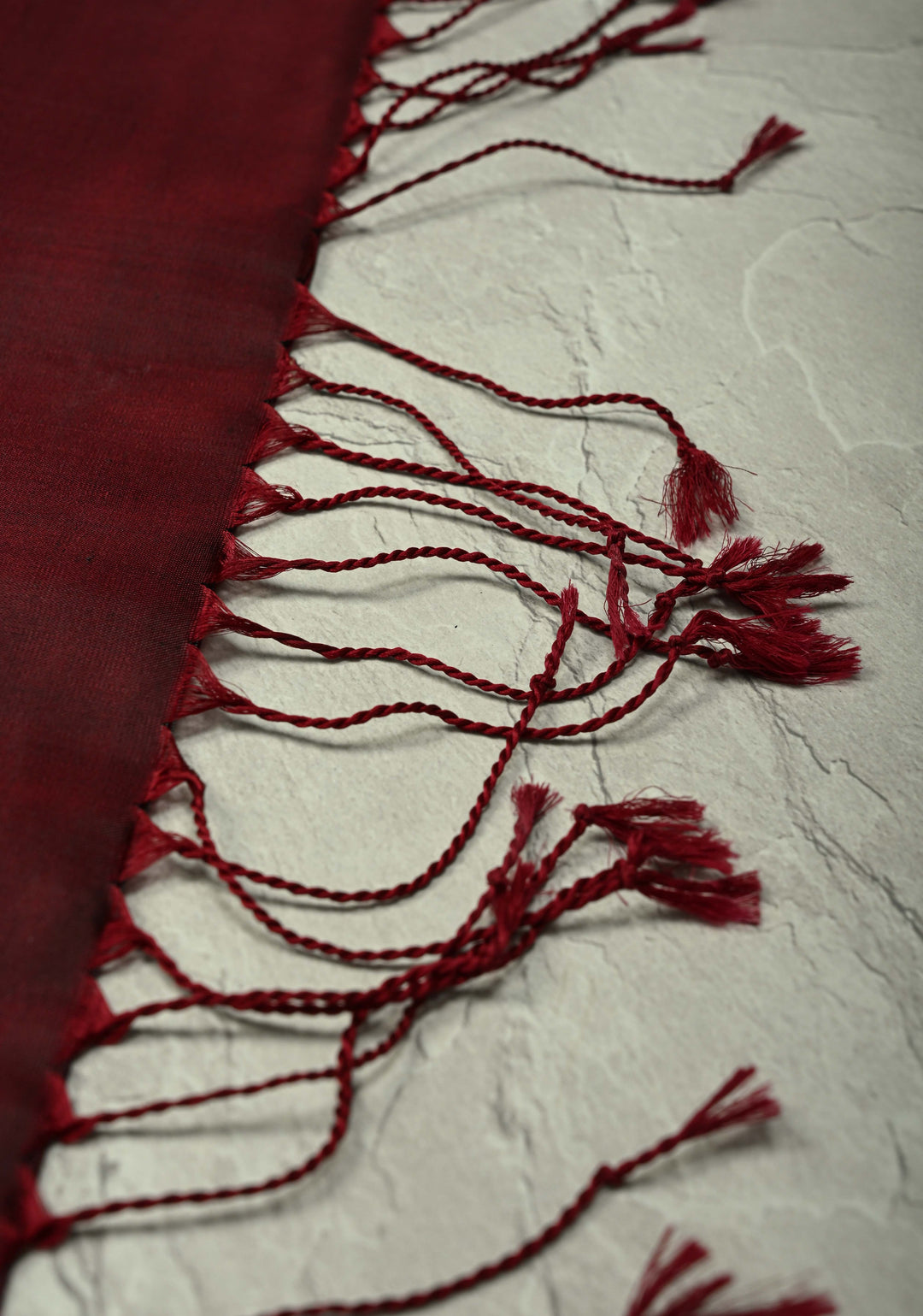 Deep maroon  Kanjivaram Soft Silk Saree with Floral Zari Buttas and Temple Zari Border | SILK MARK CERTIFIED