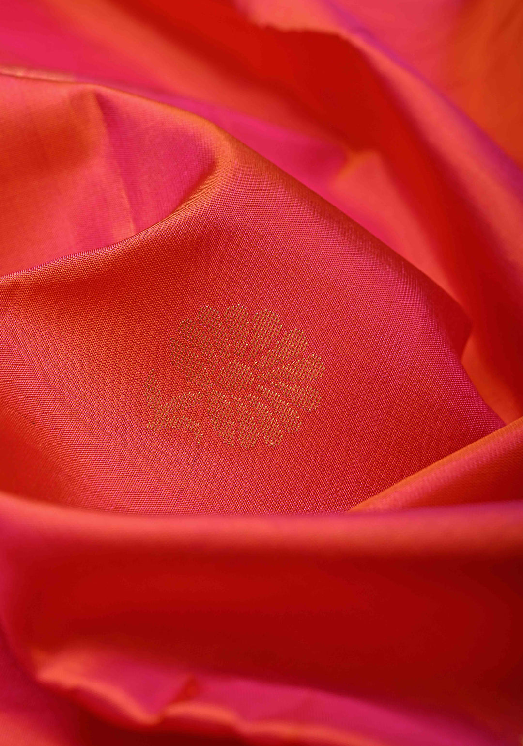Pink Dual Tone Kanjivaram Soft Silk Saree with Floral Zari Buttas and Temple Zari Border | SILK MARK CERTIFIED