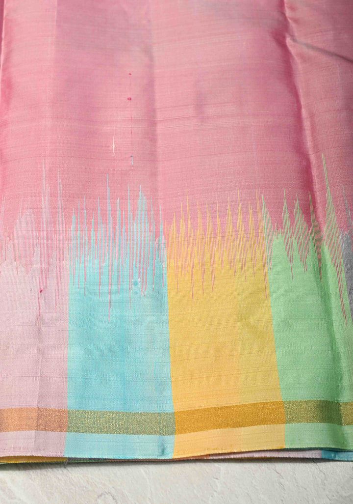 Royal Blue Pure Kanjivaram Soft Silk Saree with Gold-Silver Floral Buttas and  Rangkaat Style Border | SILK MARK CERTIFIED