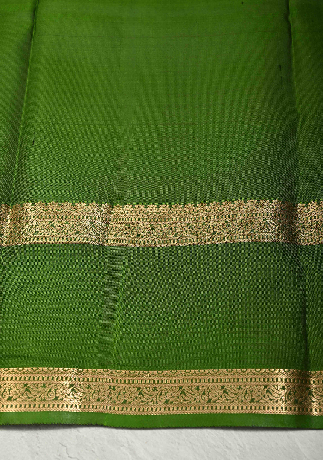 Jamuni Purple Podi-Kattam Zari Checks on Pure Kanjivaram Soft Silk Saree with Chunri Buttis and Leaf Green Rettiapet Zari Border | SILK MARK CERTIFIED
