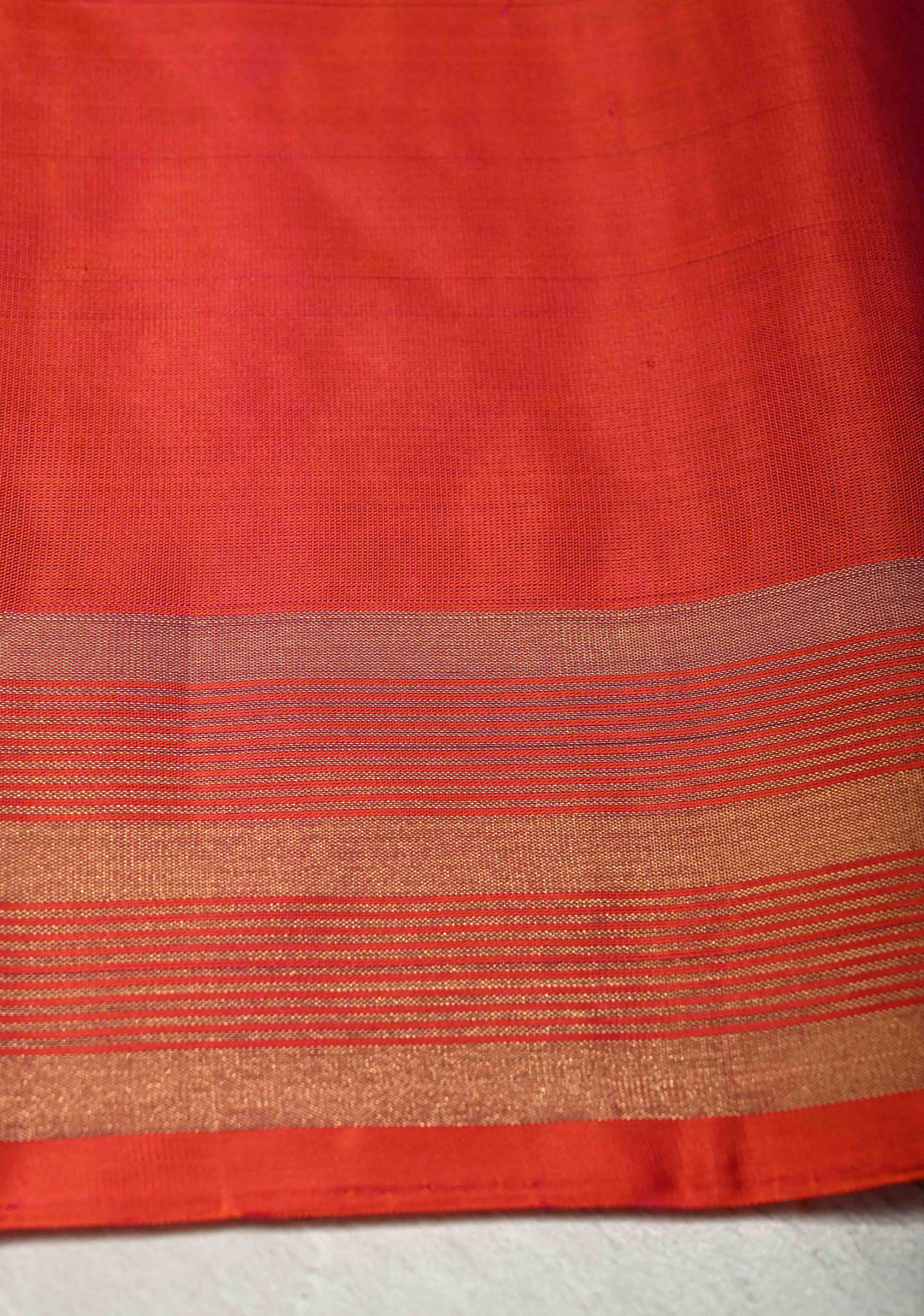 Olive Green Pure Kanjivaram Soft Silk Saree with Gold Silver Zari Stripes and Contrast Zari Border | SILK MARK CERTIFIED