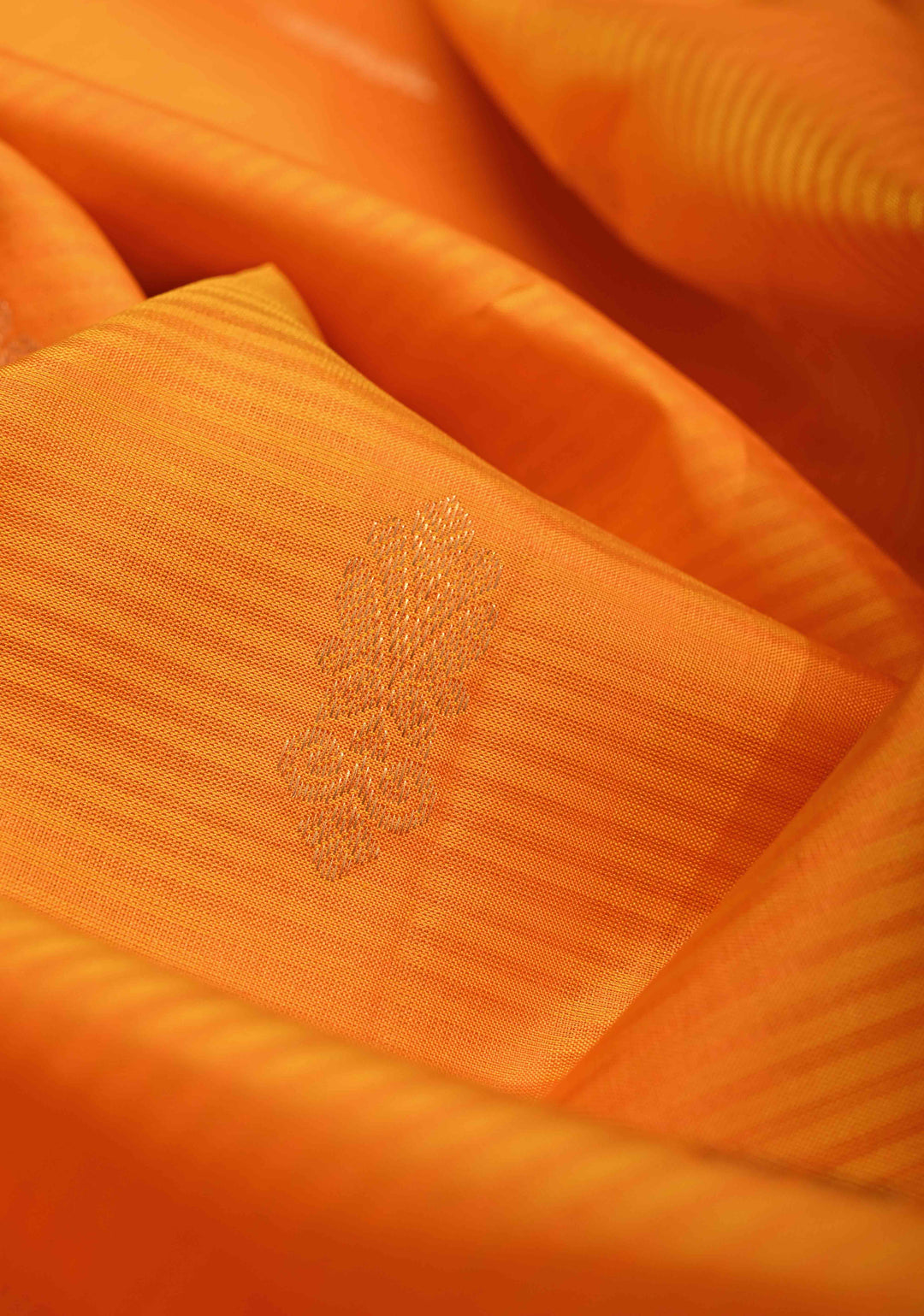 Mango Yellow Lightweight Pure Kanjivaram Soft Silk Saree with Zari Buttas and Contrast Green Rettiapet Zari Border | SILK MARK CERTIFIED