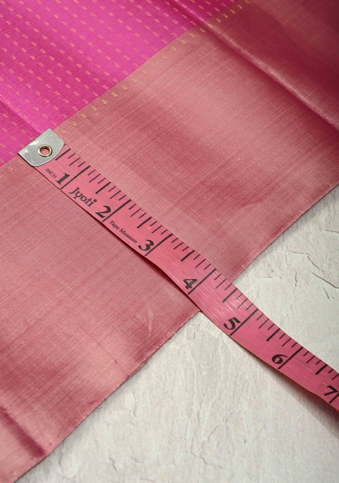 Magenta Zari Stripes on Pure Kanjivaram Soft Silk Saree with Zari Buttas and Contrast Border | SILK MARK CERTIFIED