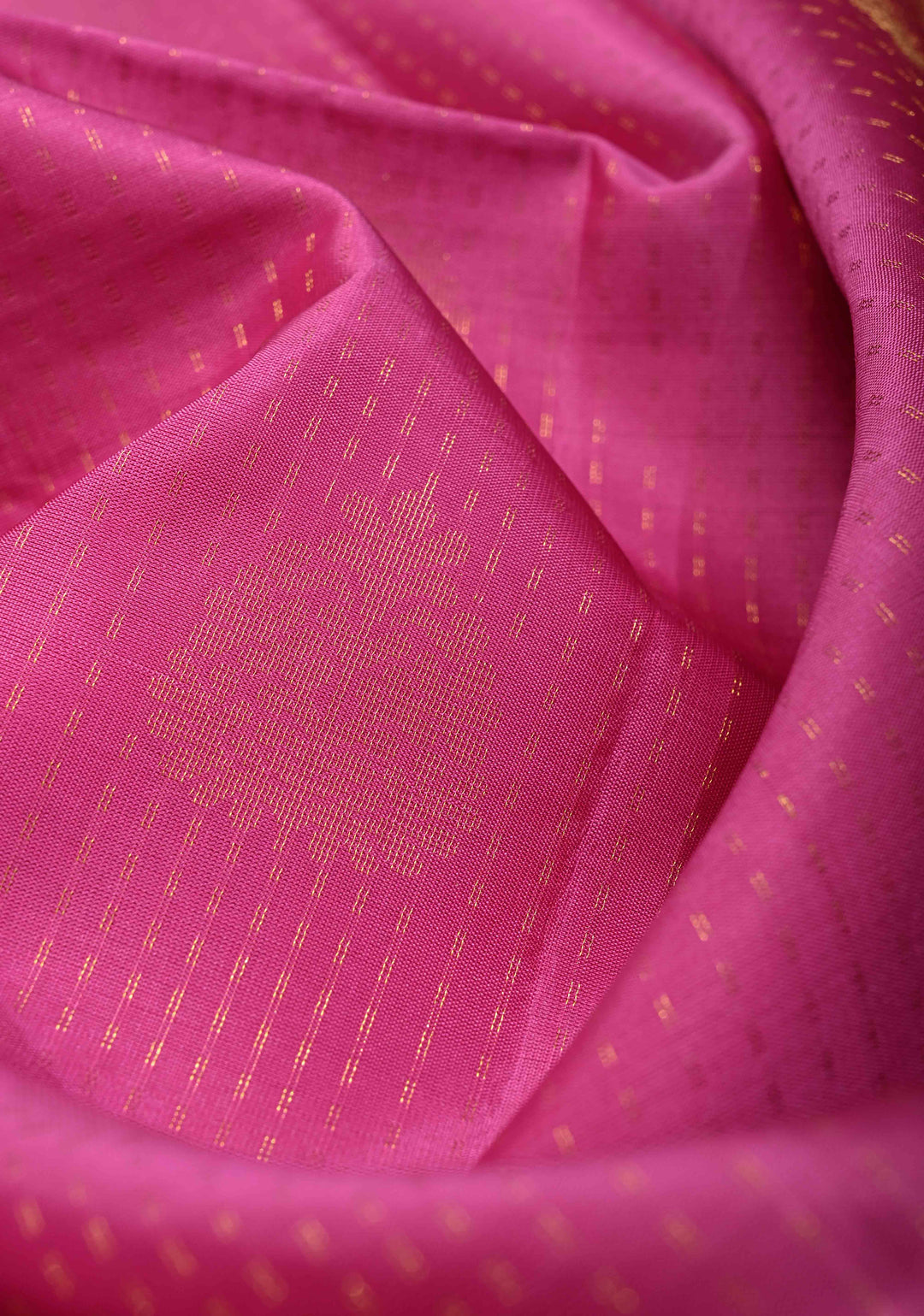 Magenta Zari Stripes on Pure Kanjivaram Soft Silk Saree with Zari Buttas and Contrast Border | SILK MARK CERTIFIED