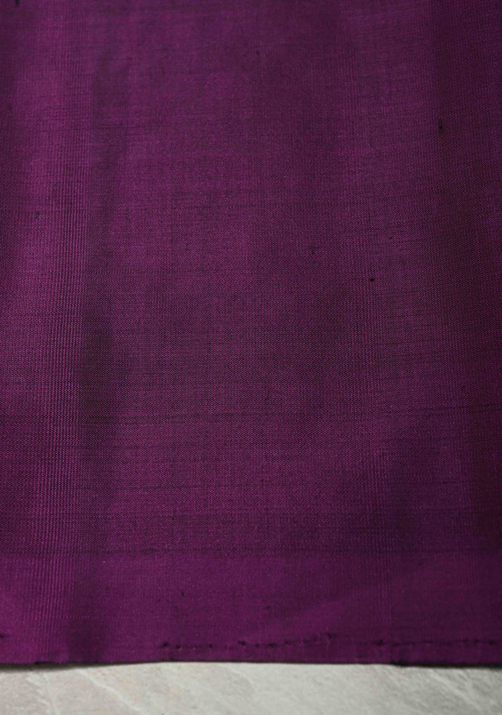 Bubblegum Pink Dual Tone Border less Kanjivaram Soft Silk Saree with Meenakari Butterfly and Floral Jaal Design | SILK MARK CERTIFIED