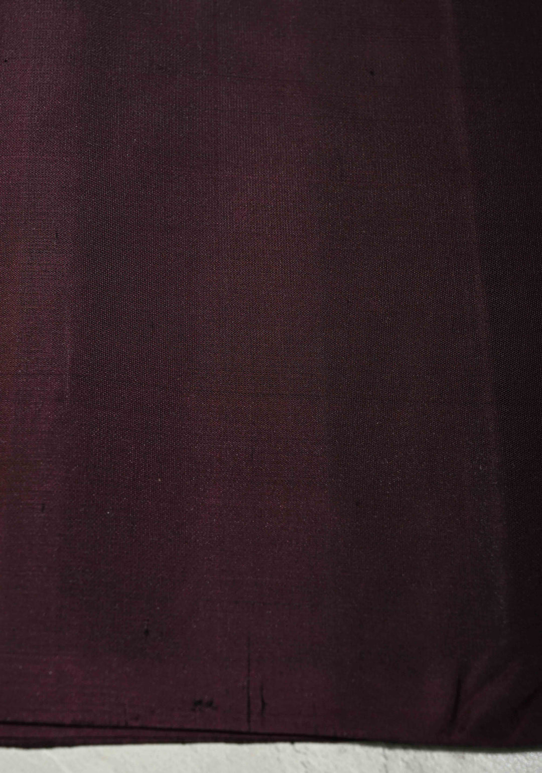 Deep Wine Dual Tone Border less Kanjivaram Soft Silk Saree with Peacock Motifs | SILK MARK CERTIFIED