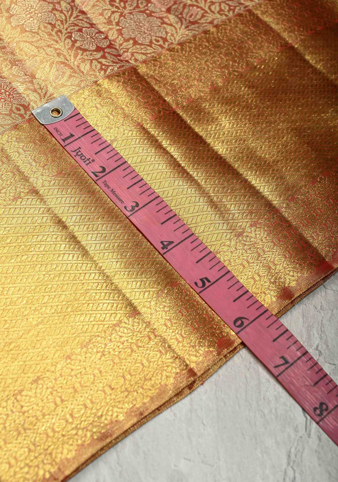 Rust Orange Tissue Kanjivaram Pure Silk Saree with Floral Brocade Jaal and Zari Border | SILK MARK CERTIFIED