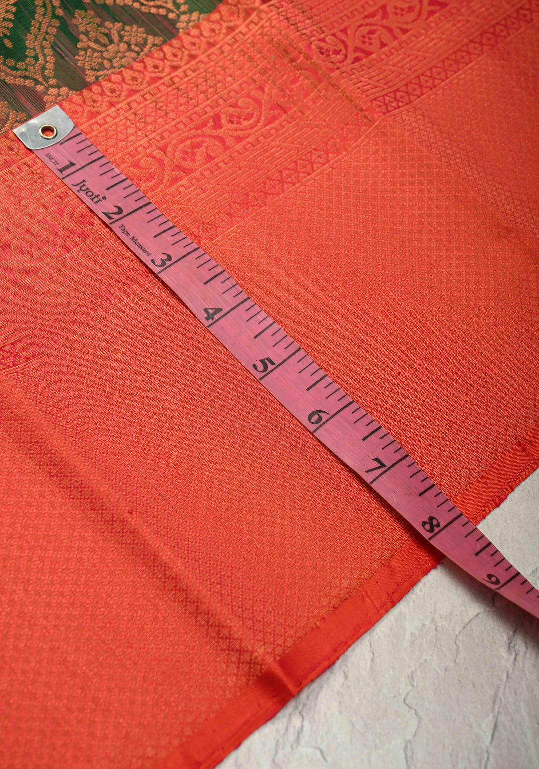 Bottle Green Kanjivaram Soft Silk Saree with Brocade Jaal and Contrast Zari Border | SILK MARK CERTIFIED | SHOBITAM