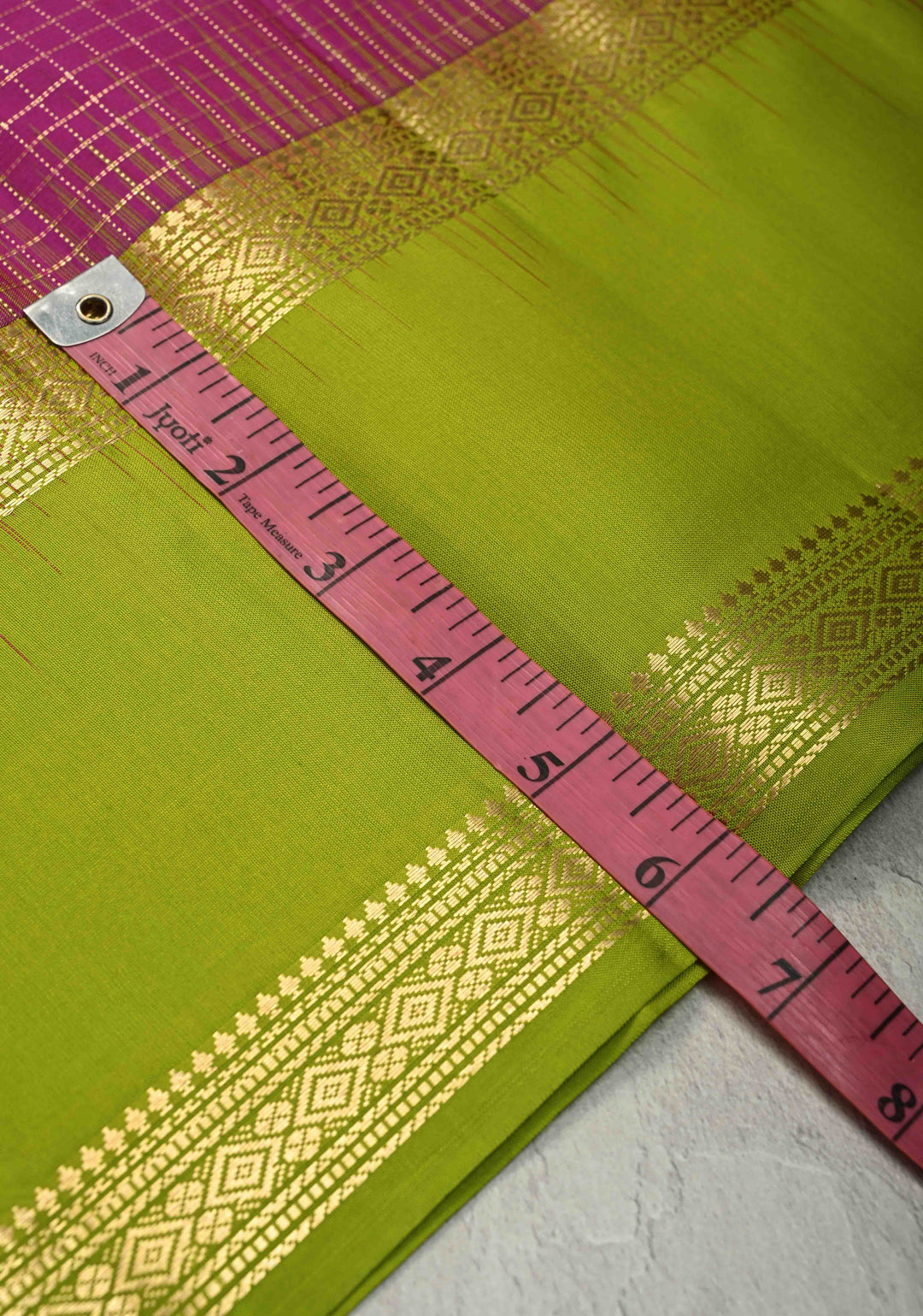 Deep Rani pink Kanjivaram Soft Silk Podi kattam Checks Saree with Rettaipet Zari Border | SILK MARK CERTIFIED | SHOBITAM