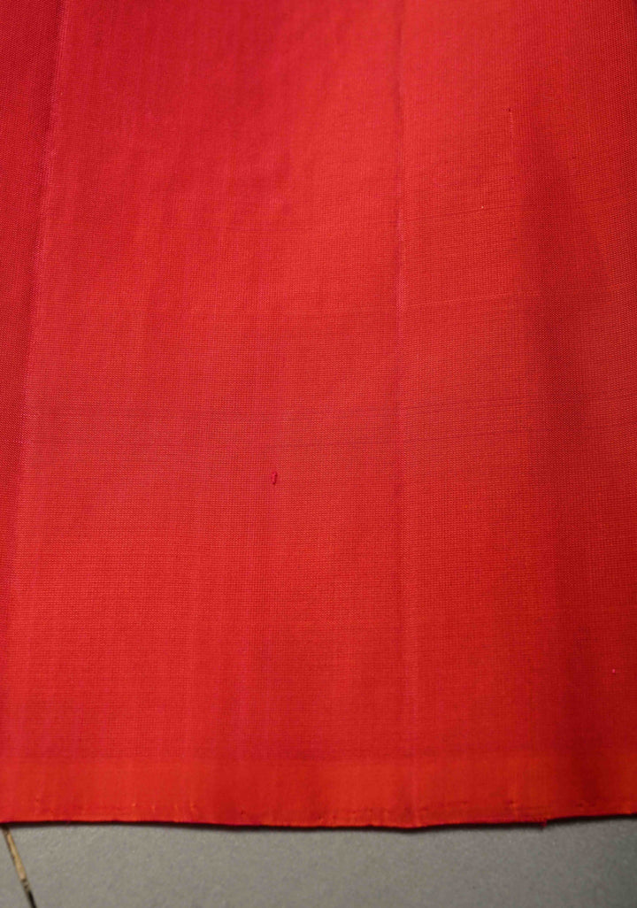 Soft Beige Kanjivaram Soft Silk Saree with Brocade Jaal and Zari Border | SILK MARK CERTIFIED