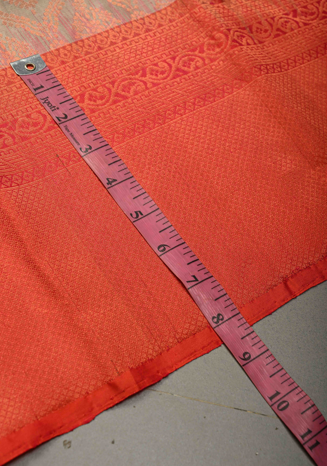 Soft Beige Kanjivaram Soft Silk Saree with Brocade Jaal and Zari Border | SILK MARK CERTIFIED