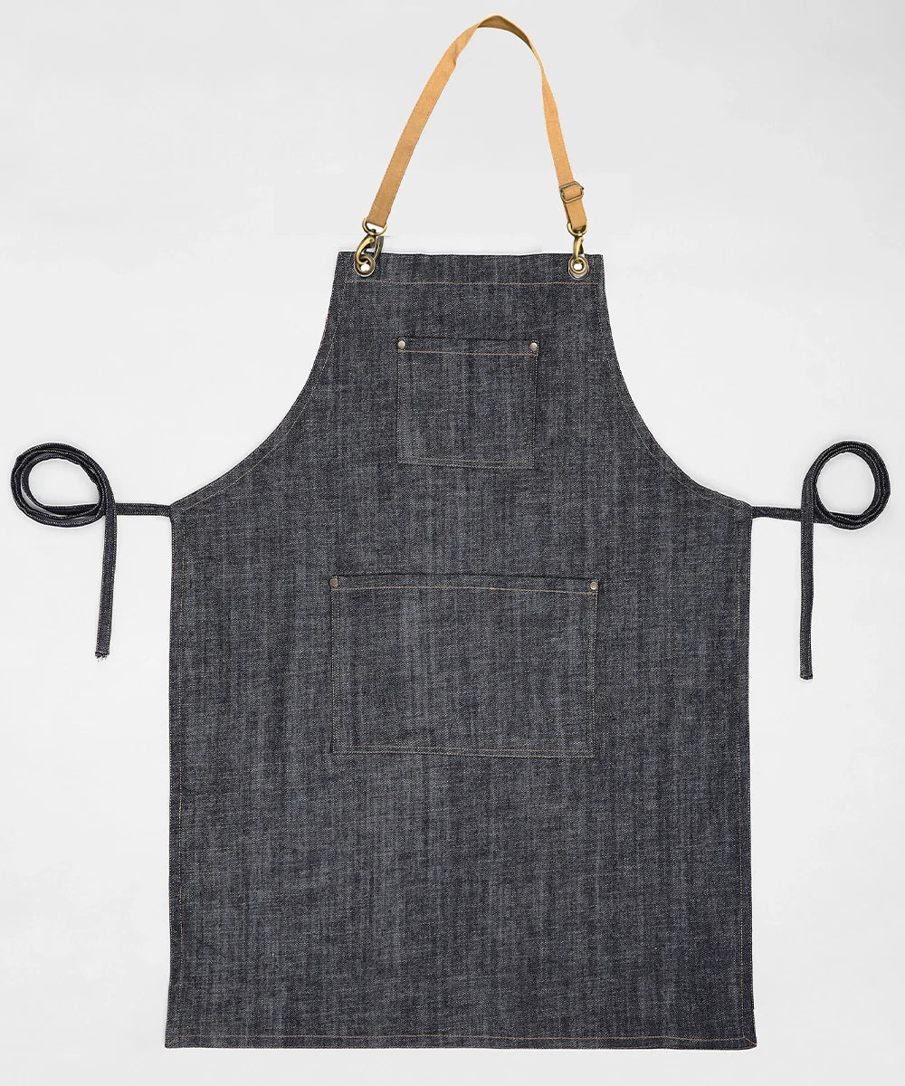 Blue Multipurpose Denim Apron | SHOBITAM