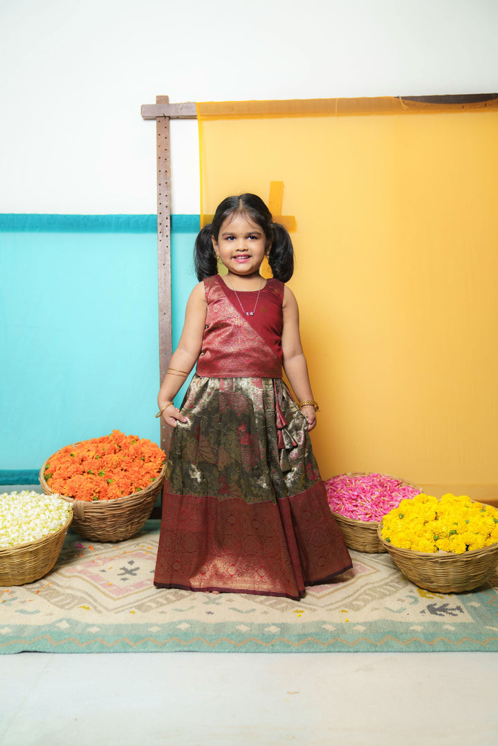 Ishwarya Maroon Mini | Shobitam Custom Gowns | Made To Order