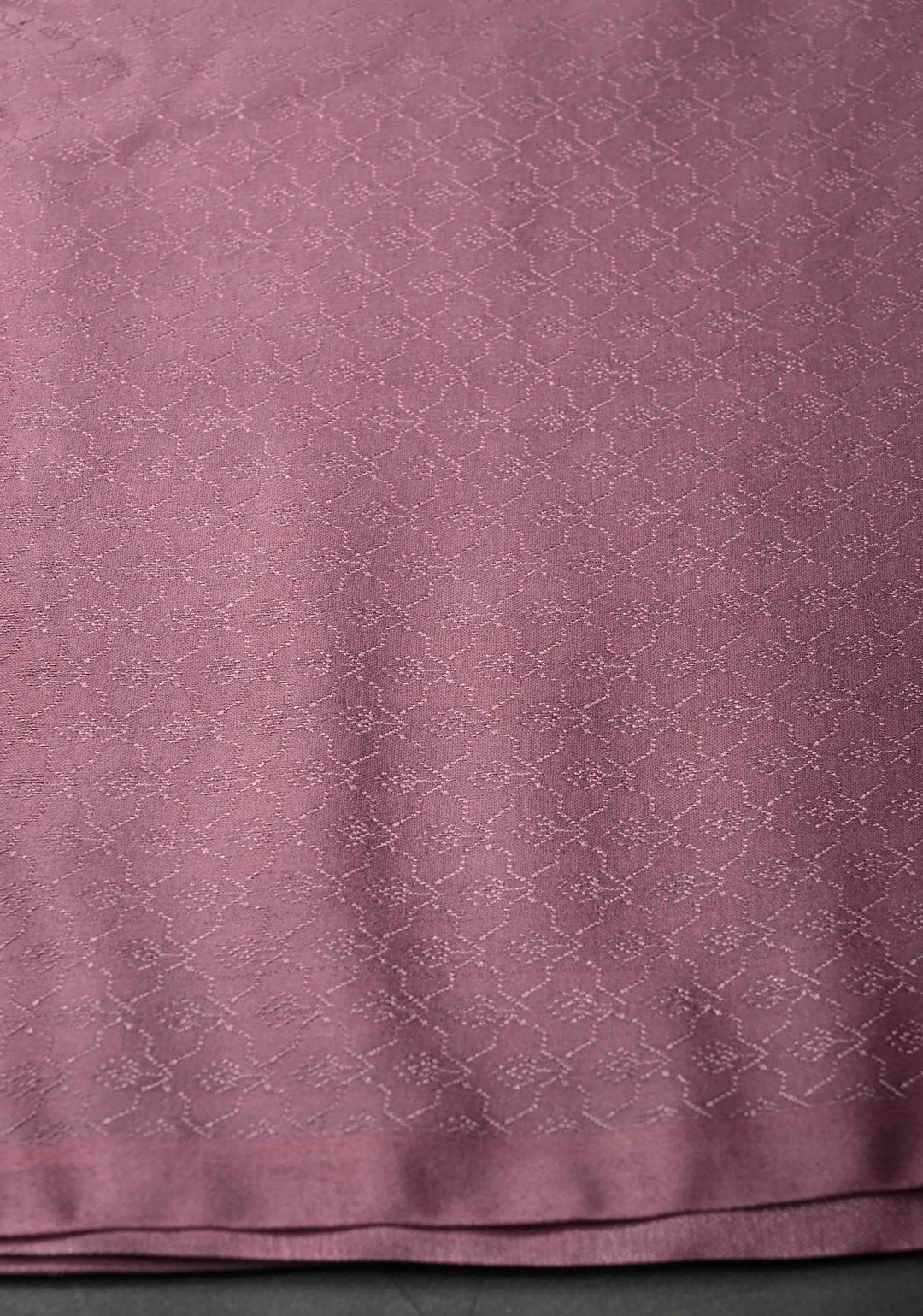 Light Purple Banarasi Semi Mashru Silk Saree with Floral Zari Butta and Hand Brushed Dye On Scallop Border