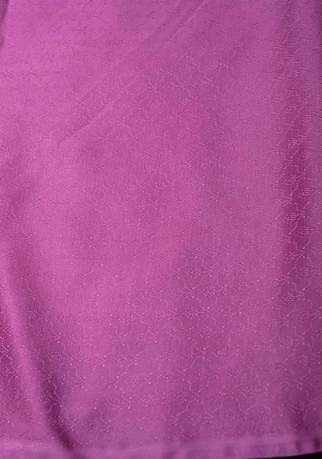 Purple Plum Banarasi Semi Mashru Silk Saree with Floral Zari Butta and Meenakari Scallop Border
