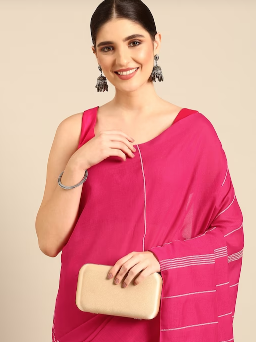 Pure Cotton Saree with Blouse piece | SHOBITAM