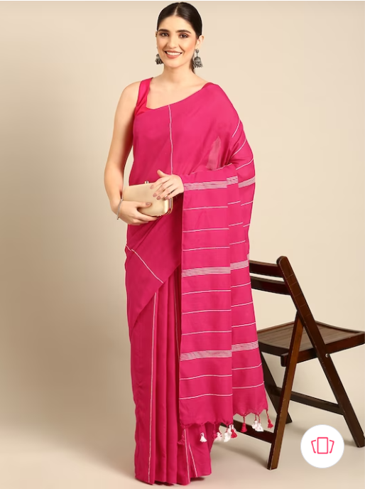 Pure Cotton Saree with Blouse piece | SHOBITAM