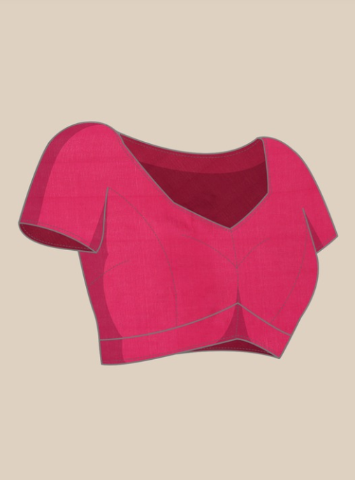 Pure Cotton Saree with Blouse piece | SHOBITAM