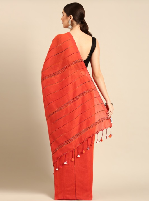 Pure Cotton Saree with Blouse piece | SHOBITAM
