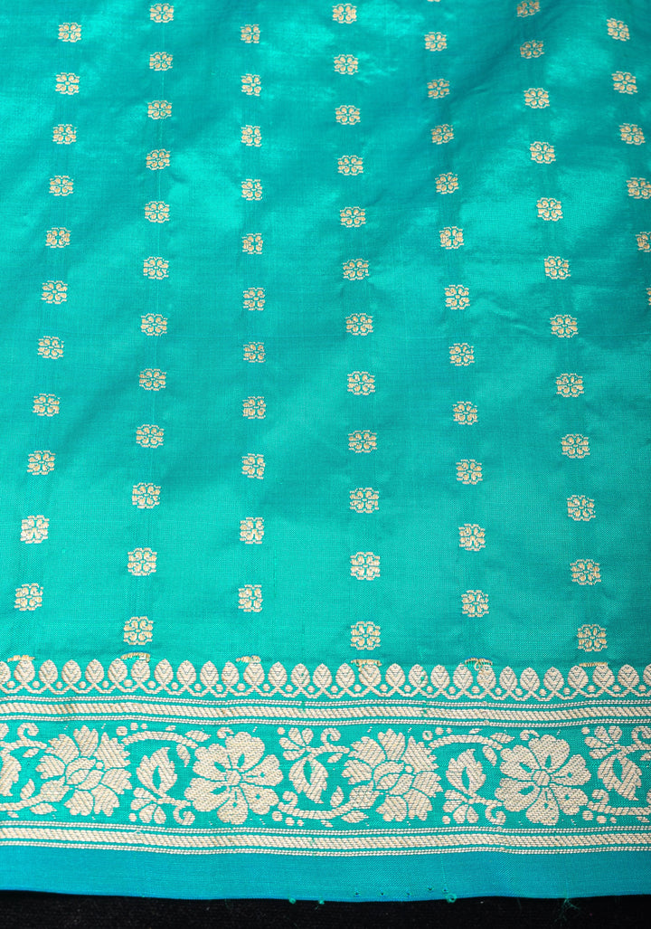 Feroza Banarasi Katan Silk Lightweight Saree With zari Butti and Meenaakari Paisley Pallu  | SILK MARK CERTIFIED