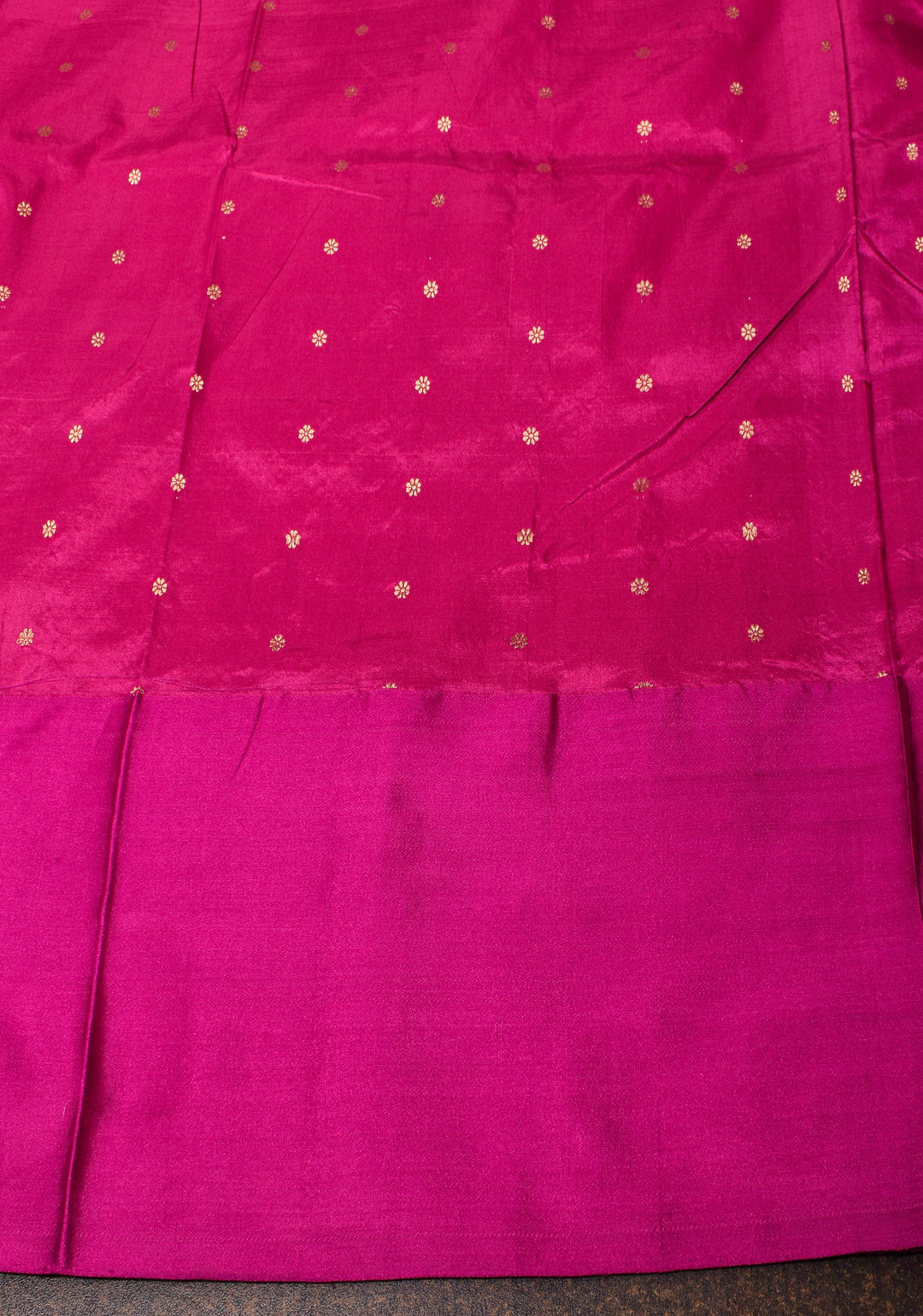 Purple Pure Banarasi Katan Silk Saree with Multicolor Stripes and Contrast Zari Border | SILK MARK CERTIFIED