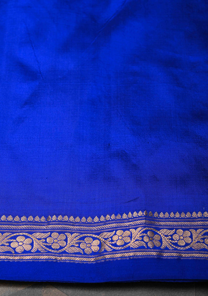 Sea Green Pure Banarasi Katan Silk Saree with Chunri Buttis and Minimal Zari Border | SILK MARK CERTIFIED