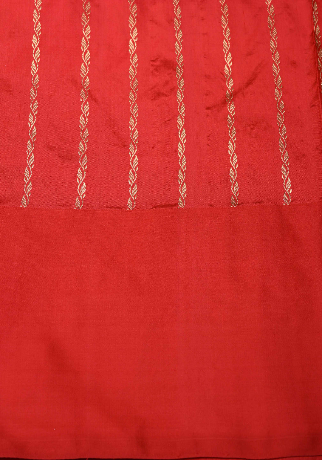 Yellow Zari Buttis on Pure Banarasi Katan Silk Saree with Multicolor Stripes and Scallop Border | SILK MARK CERTIFIED