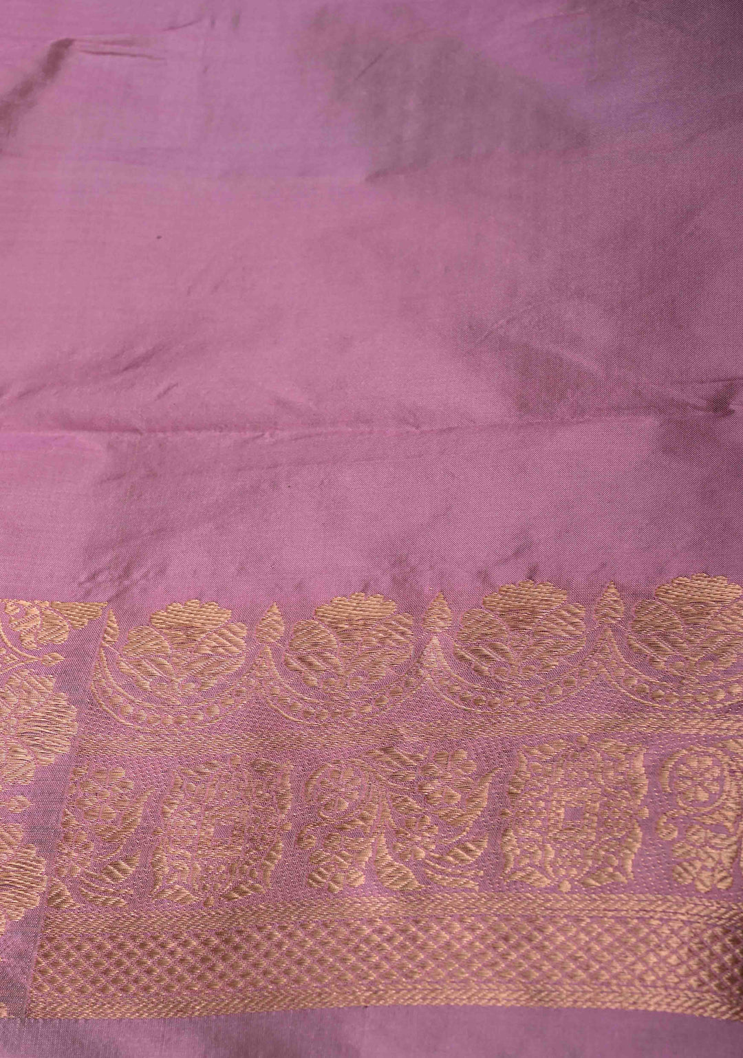 Multicolor Vertical Stripes on Banarasi Katan Silk Saree with Rangkaat Inspired Style Pattern and Scallop Border | SILK MARK CERTIFIED