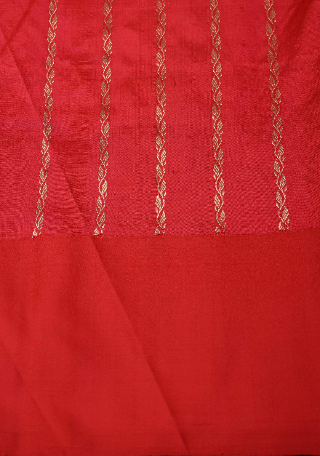 Magenta Zari Buttas on Pure Banarasi Katan Silk Saree with Multicolor Stripes and Zari Border | SILK MARK CERTIFIED