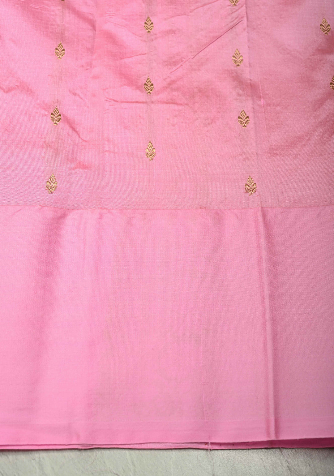 Pista Green Banarasi Katan Silk Saree with Floral Zari Buttas and Contrast Zari Border | SILK MARK CERTIFIED