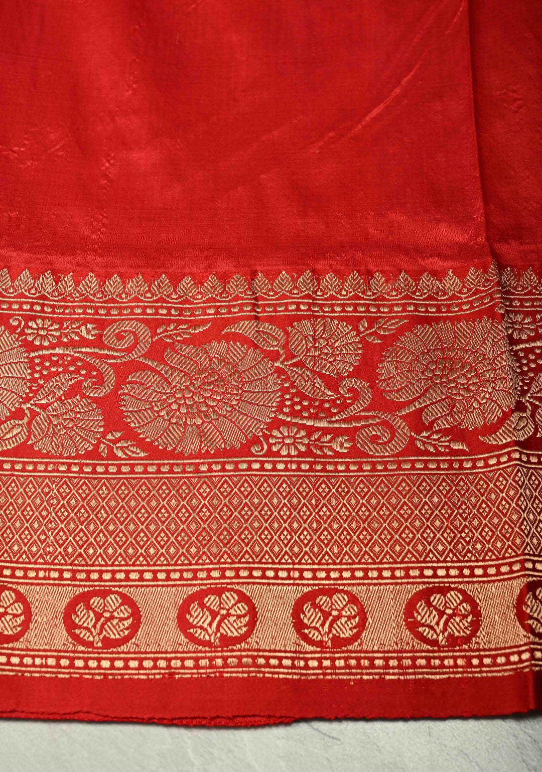 Green Dual tone Katan Silk Handloom Saree with Zari Buttas and Contrast Zari Border | SILK MARK CERTIFIED