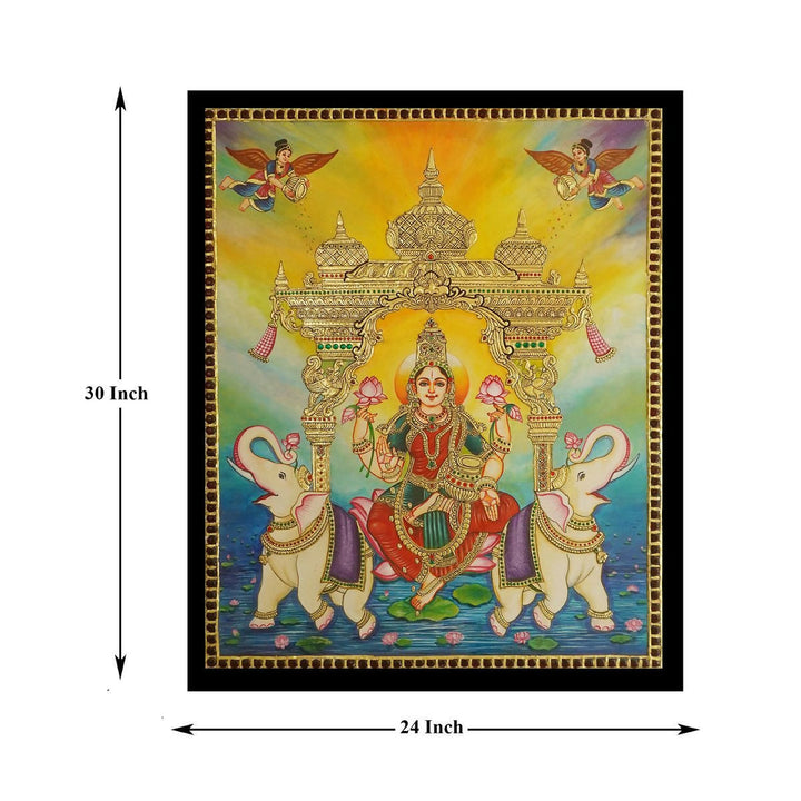 CANVAS PRINT GAJA LAKSHMI 30*24 | SHOBITAM
