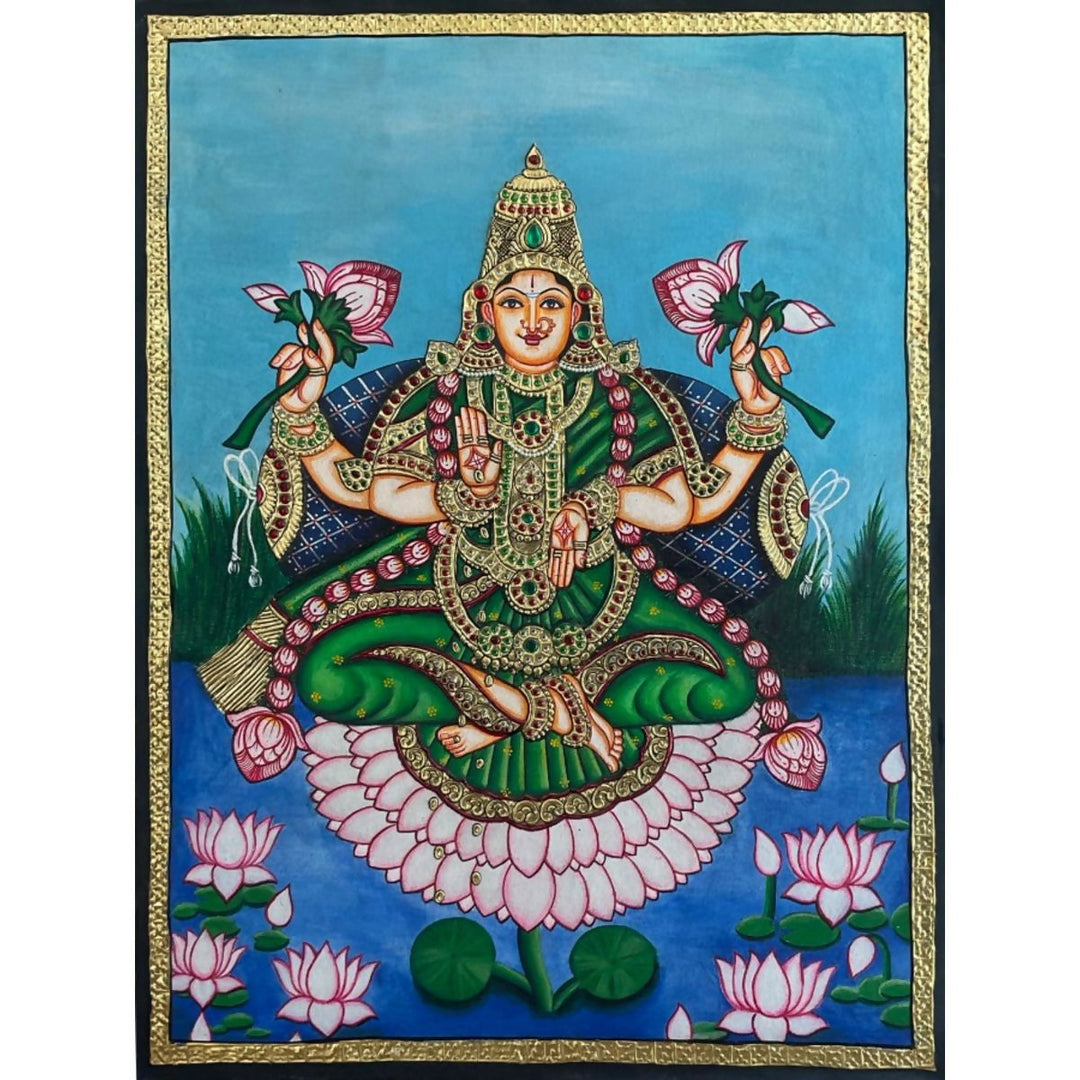 TANJORE PAINTING LAKSHMI 24*18 | SHOBITAM