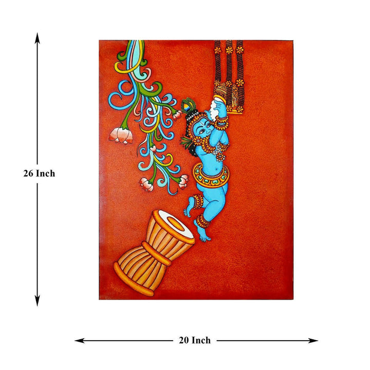 MURAL PAINTING BUTTER KRISHNA 26*20 | SHOBITAM
