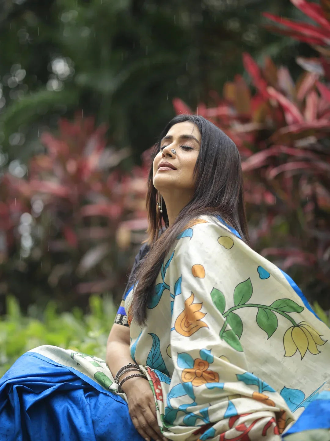 Ushn Kalamkari Saree | SILK MARK CERTIFIED | SHOBITAM