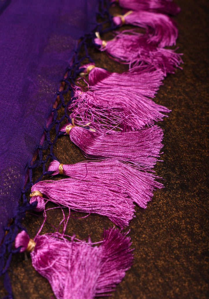 Orchid Floral Jaal Banarasi Georgette Saree with antique tone zari | SILK MARK CERTIFIED