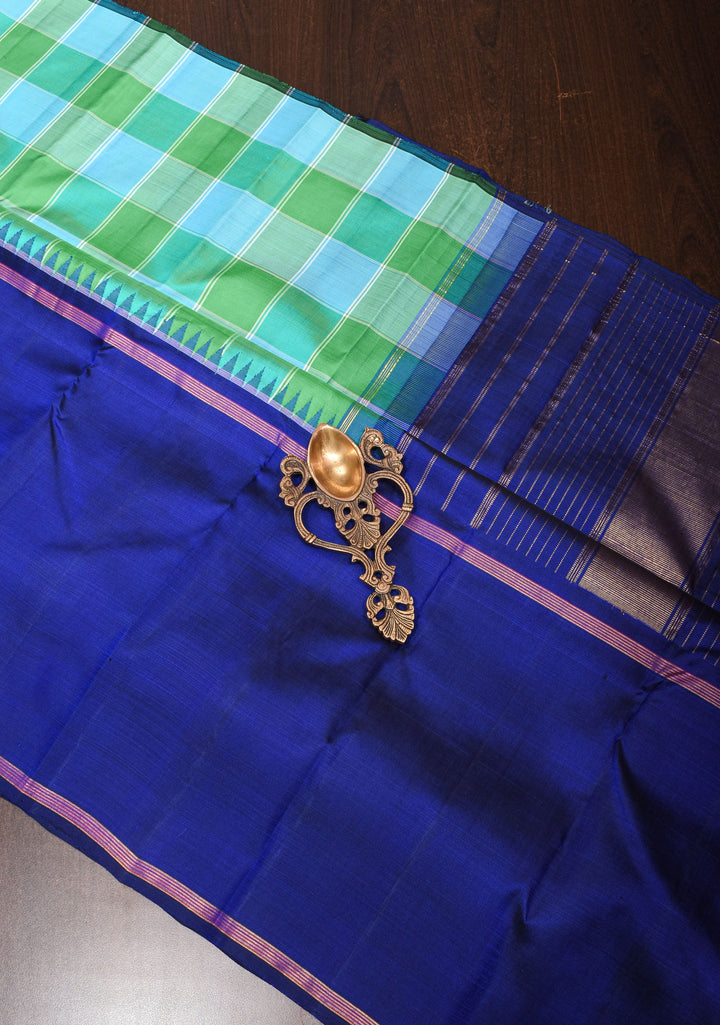 Pallum Pazham Kanjivaram Saree with One-Side Skirt Border  | SILK MARK CERTIFIED