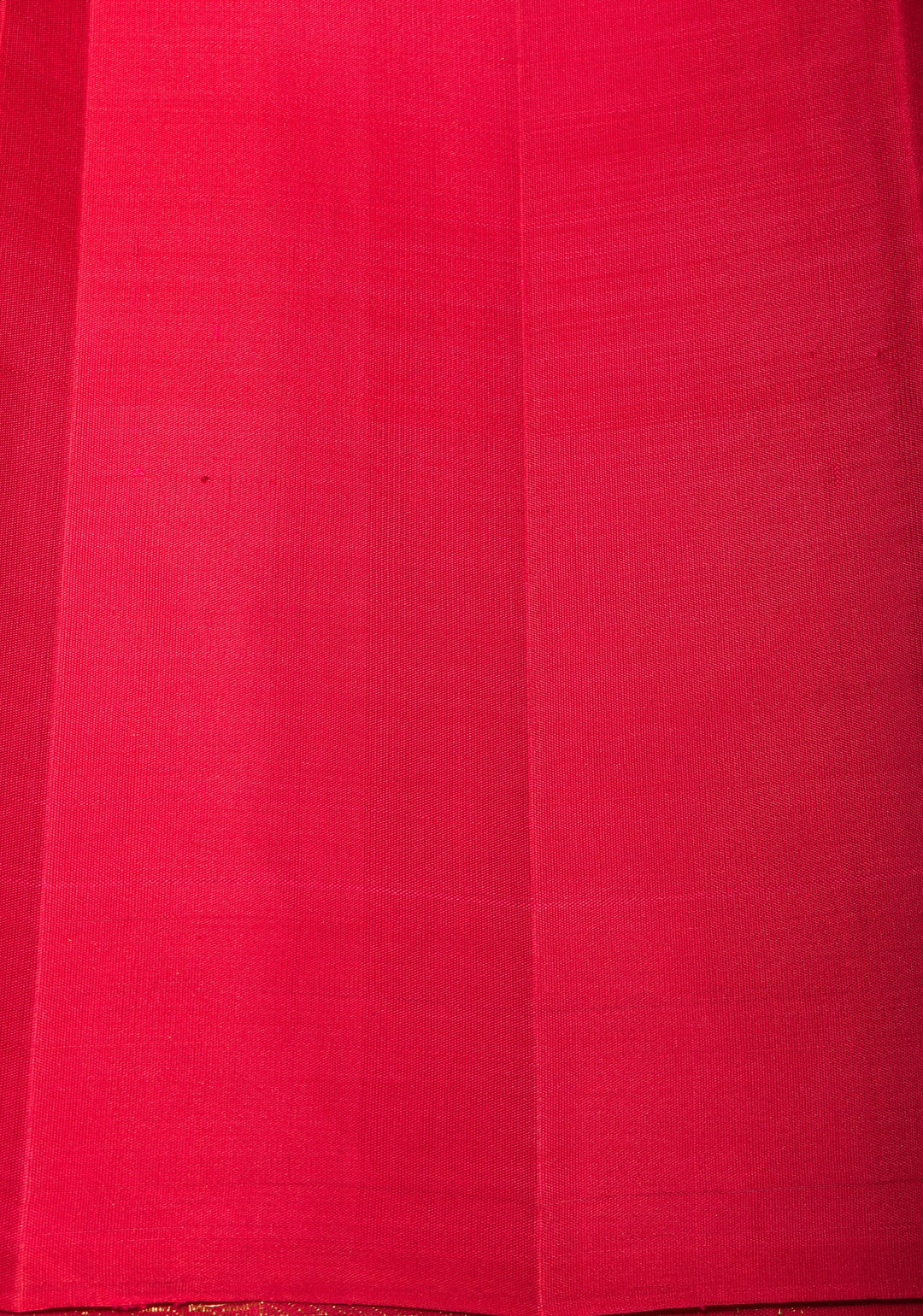 Borderless Pinkish Red  Kanjivaram Silk Saree with Banarasi inspired meenakari Motifs | SILK MARK CERTIFIED